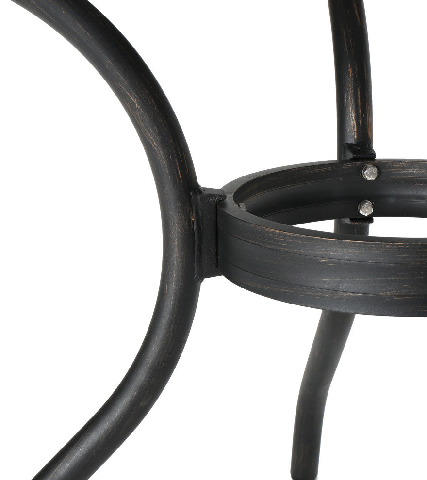 GDF Studio Augusta Outdoor Patina Copper Cast Aluminum Square Dining Table