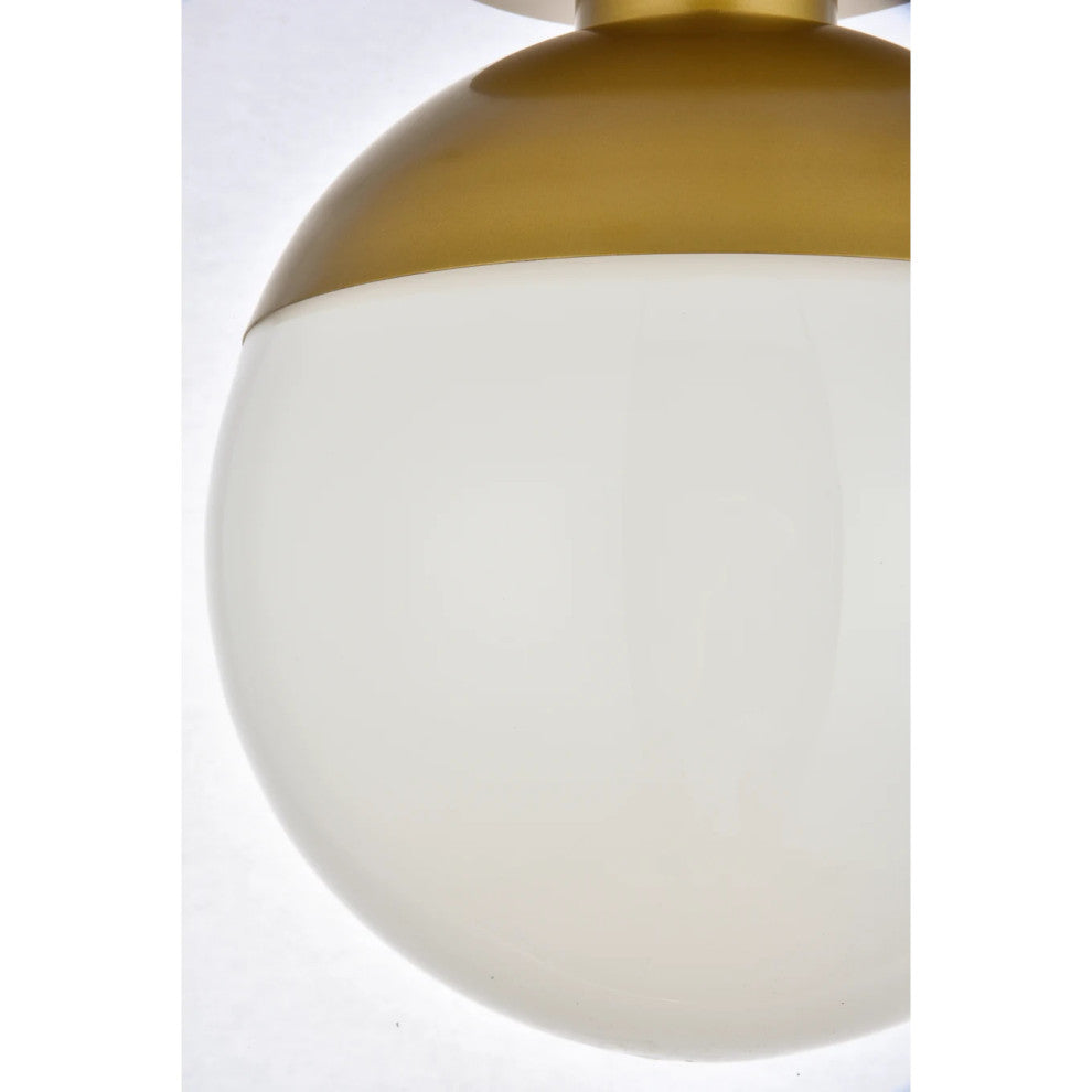 Elegant Lighting LD6056 Eclipse 12"W Semi-Flush Globe Ceiling - Brass