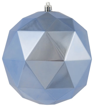 6" Periwinkle Shiny Geo Ball, Set of 4
