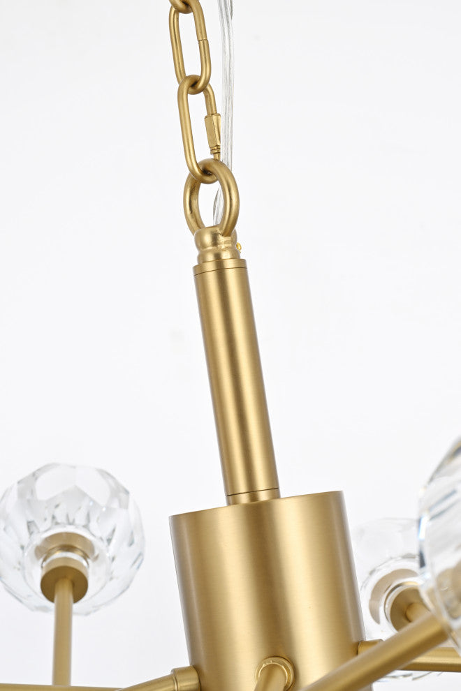 15 Light Pendant, Gold