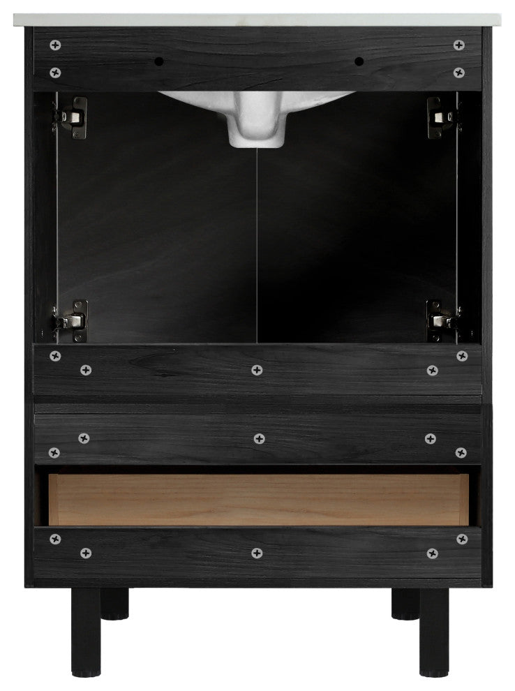 Fine Fixture Bathroom Vanity and Sink, 24"Clasic Gray ADA Compliant, Classic Gra