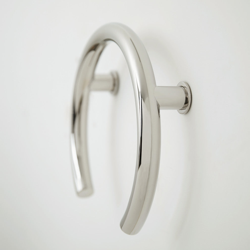 12" Huntington Shower Valve Grab Bar Front Mount, ADA Compliant, Polished