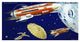 "Mondrakete Sky-Rocket" Digital Paper Print by Retrorocket, 46"x24"