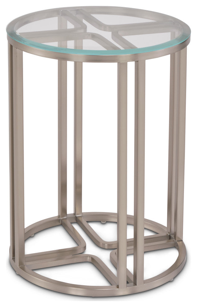 Lanterna Chairside Table - Silver Mist