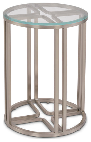 Lanterna Chairside Table - Silver Mist