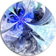 Blue White Fractal Flower Pattern, Floral Round Wall Art, 23"