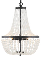 Crystorama 603-MK, 3-Light Chandelier, Matte Black