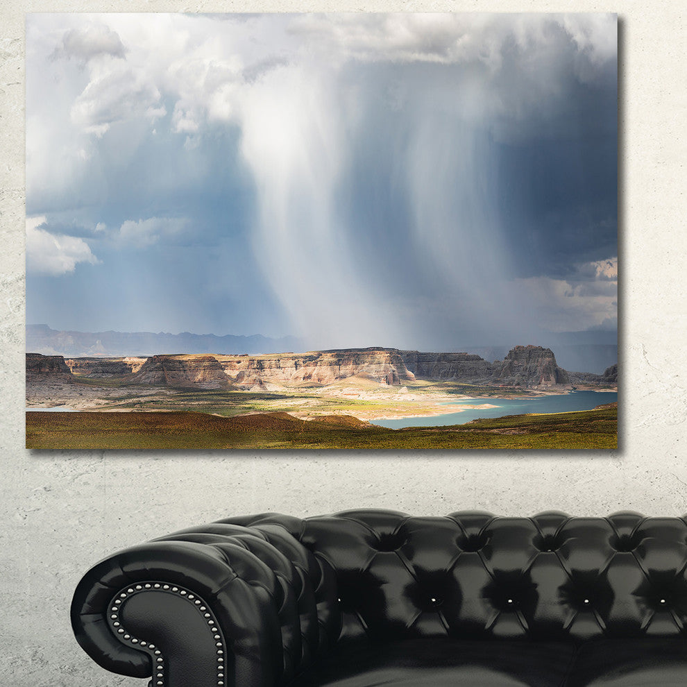 Lake Powell under Clouds, Landscape Canvas Art Print, 40"x30"