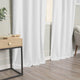 Linen Textured Grommet Thermal Total Blackout Curtains, White, 52"x108"