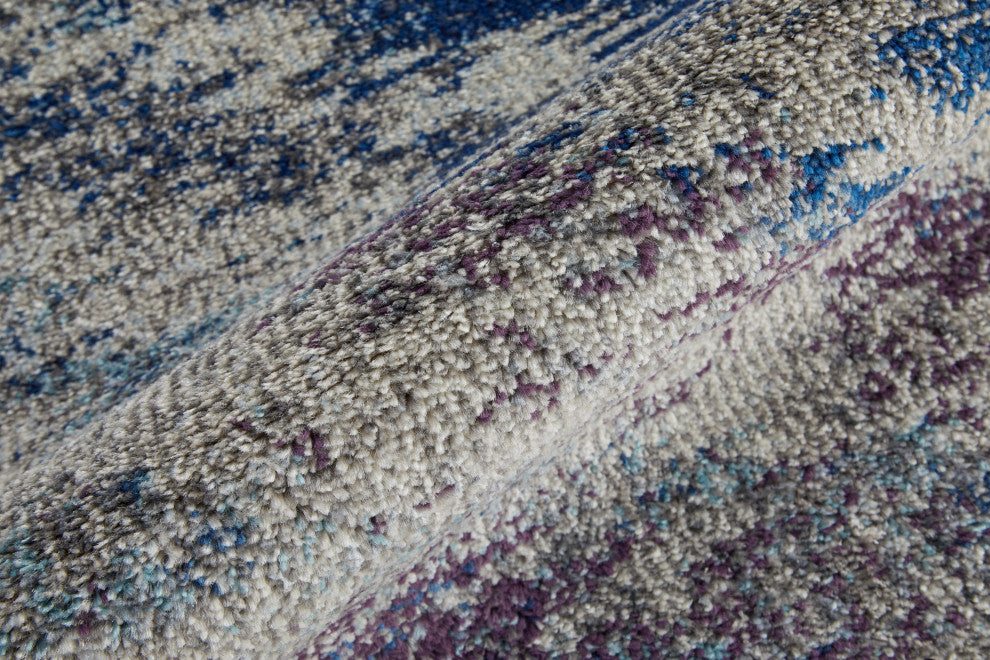 Weave & Wander Adelmo Abstract Contemporary Rug, Multi/Gray, 10'x14'