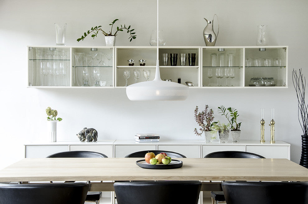 Clava Dine Hardwired Pendant, White/Matte White