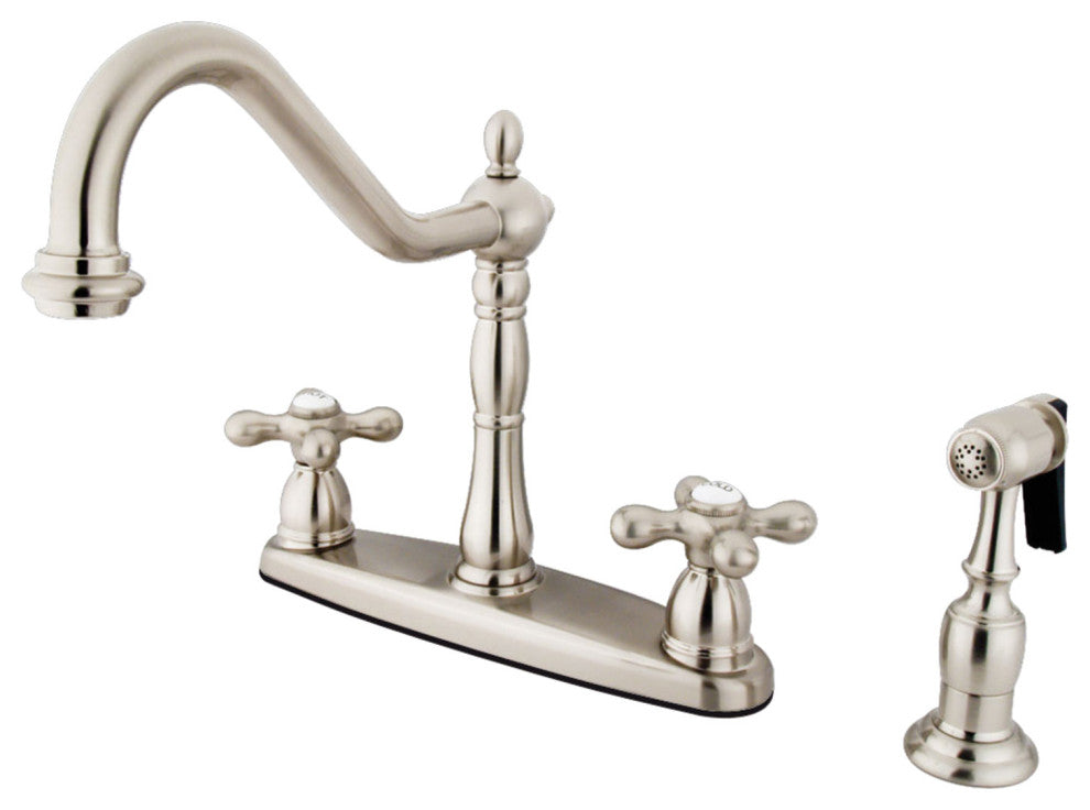 Kingston Brass Centerset Kitchen Faucet, Brushed Nickel