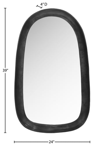 Auberge Mirror, Black, Oval Shape