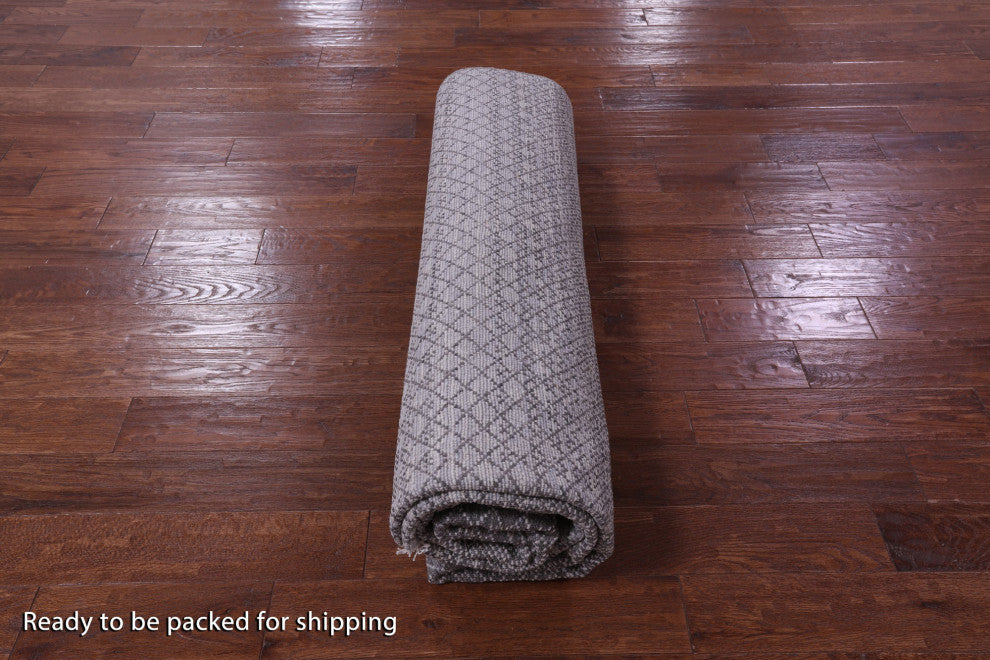 8' 2" X 9' 9" Savannah Grass Handmade Wool Rug - Q13232