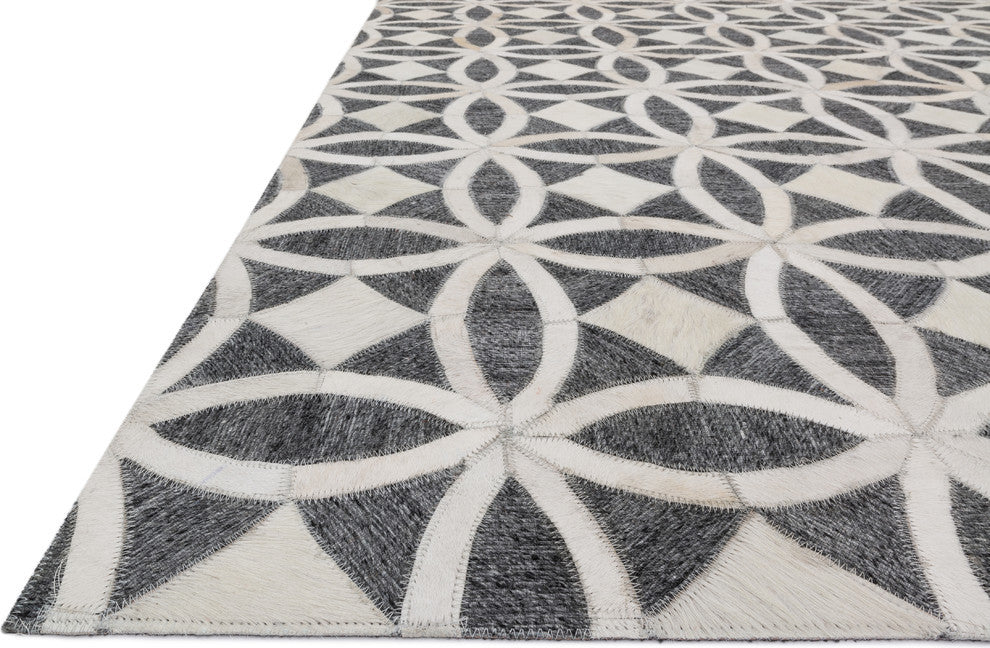 Dorado DB-06 Rug, Graphite and Ivory, 2'6"x8'