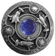 Jeweled Lily Knob, Antique-Style Pewter With Blue Sodalite