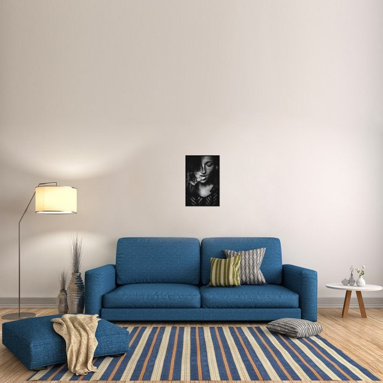 "Smokey" Framed Canvas Giclee by Yannick Desmet, 16x23"