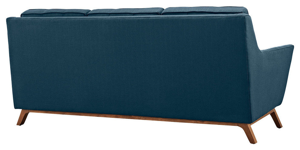 Modern Contemporary Fabric Sofa, Azure, Fabric