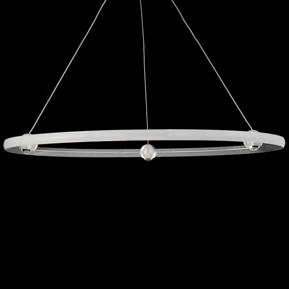 ET2 E23513 Nodes 32"W LED Ring Chandelier - Black