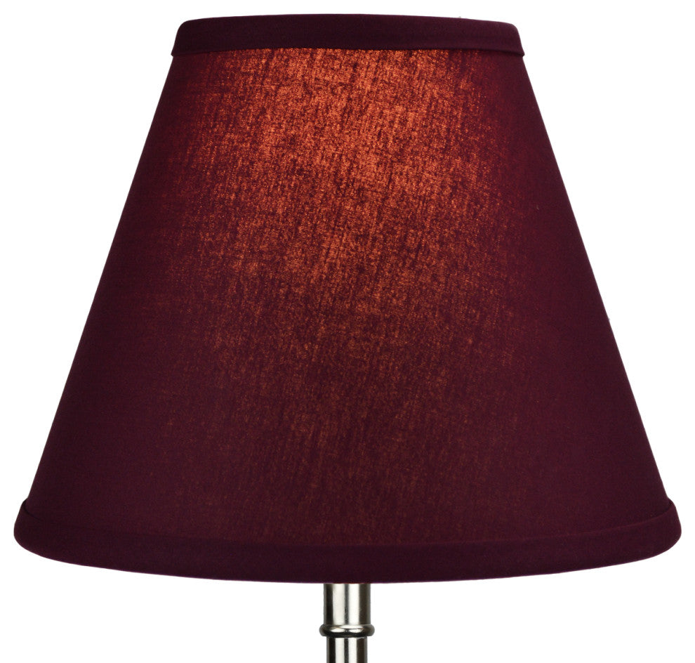 Fenchel Shades 5"x10"x8" Bulb Clip Attachment Empire Lamp Shade, Linen Bur