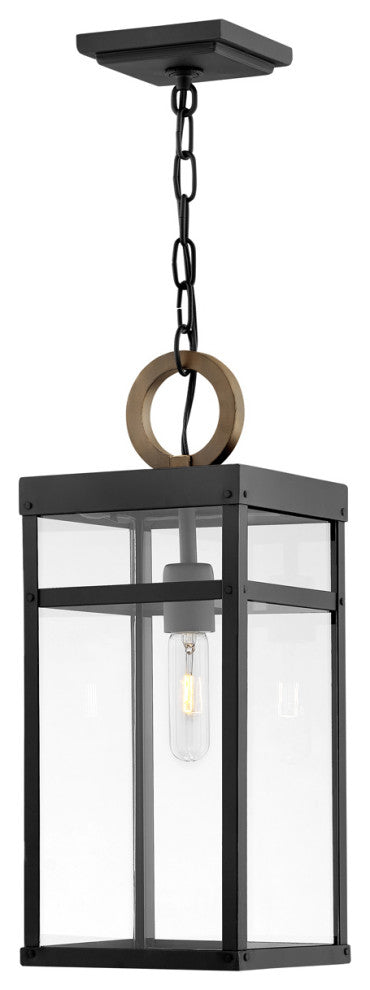 Hinkley Porter Medium Hanging Lantern, Black