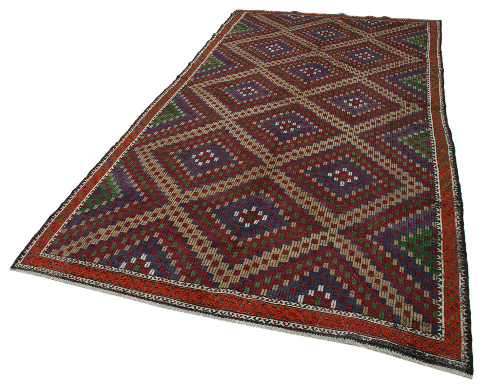Rug N Carpet - Handmade Oriental 5' 10'' x 12' 4'' Contemporary Wool Kilim Rug