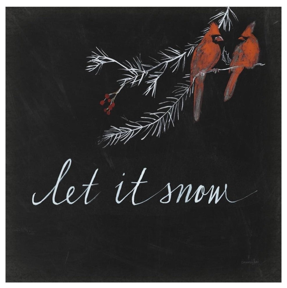 "Cardinal Chalkboard II" Digital Paper Print by Danhui Nai, 32"x32"