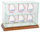 6 Upright Baseball Display Case, Walnut