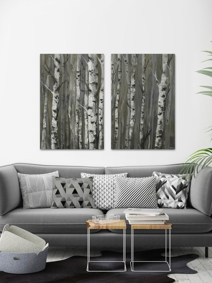 Twigs and Trunks Forest Diptych, 80"x60"