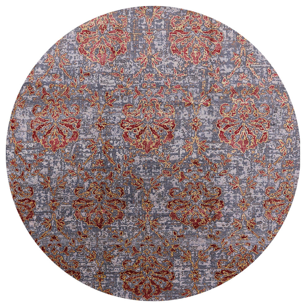 Ahgly Company Indoor Round Mid-Century Modern Area Rugs, 4' Round