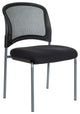 Titanium Black Visitors Chair With ProGrid Back and Straight Legs