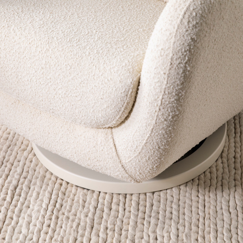Solstice Swivel Glider, Ivory Boucle