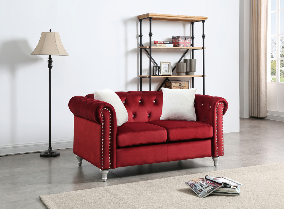 Raisa Loveseat, Burgundy