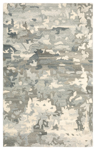 Athena Abstract Shadows Grey/ Charcoal Hand-Tufted Wool Rug 3'6" x 5'6"
