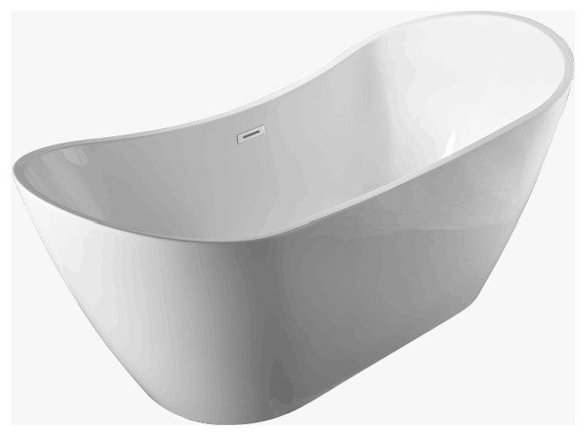 Vanity Art 71" Freestanding Acrylic Soaking Bathtub