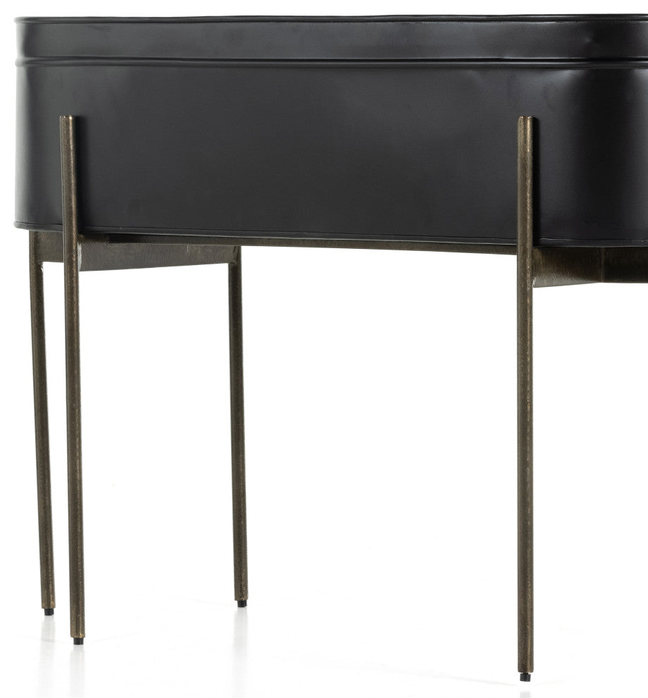 Jed Large Planter-Iron Matte Black