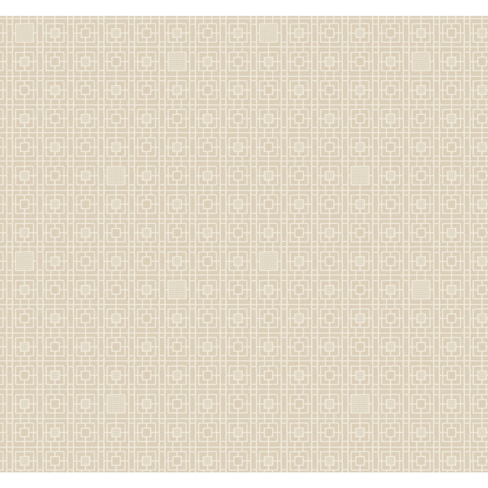 Beige Deco Screen Wallpaper