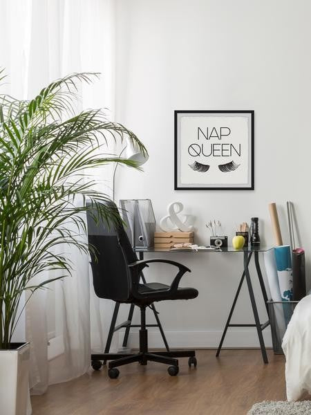 "Nap Queen" Framed Painting Print, 12"x12"