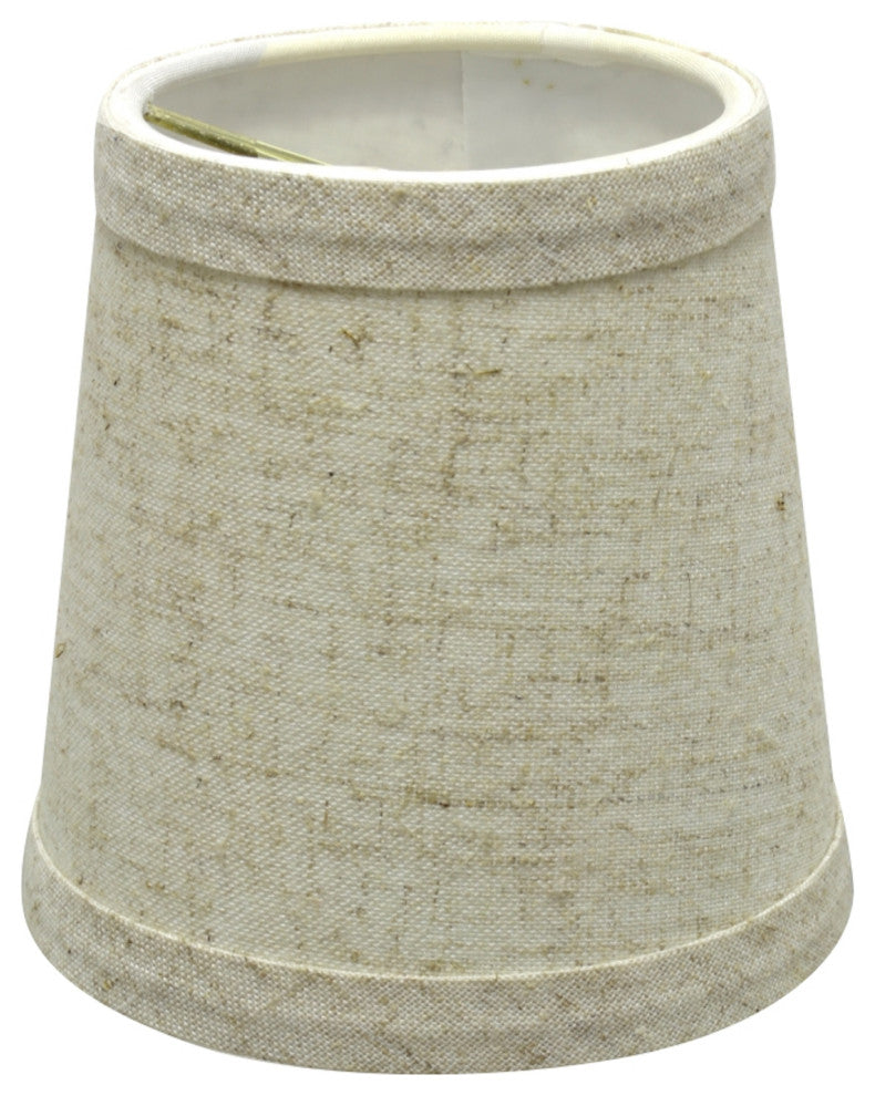 32048-5 Small Hardback Empire  Chandelier Clip On Lamp Shade Beige 3"x4"x4"