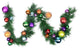 Unlit Multi Balls Decorated Garland 70 Tips, 6'