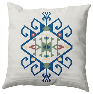 Southwest Medallion Decorative Throw Pillow, Dark Cobalt Blue, 18"x18"