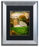 Lois Bryan 'Down on the Farm' Art, Silver Frame, Black Matte, 11"x14"