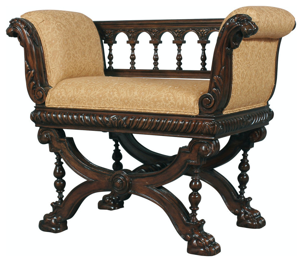Double Griffin Colonnade Bench