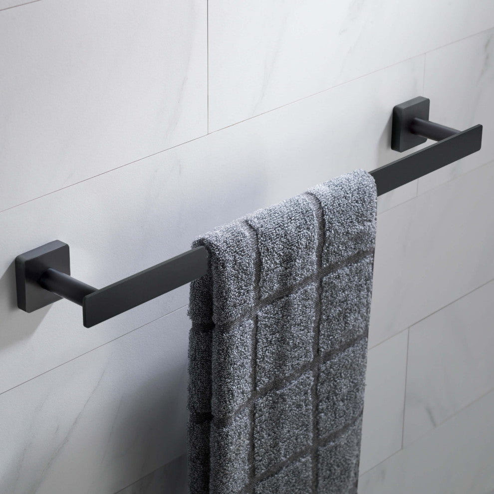 Blaze 18 inch Bathroom Towel Bar, Matte Black