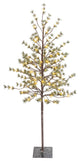 5' Tall Electric Icy Pine Tree With 96 Warm White LED Lights