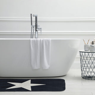 24" x 17" Big Star Bathmat, Shark Blue and White
