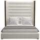 Nativa Interiors Irenne Horizontal Channel Bed, Off White, Ca King, High 87"