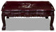 Dark Cherry Chinese Mother of Pearl Inlay Rosewood Royal Palace Coffee Table