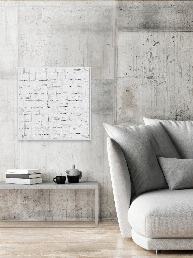 "Perpetual Harmony" Floater Framed Painting Print on Canvas, 24x24