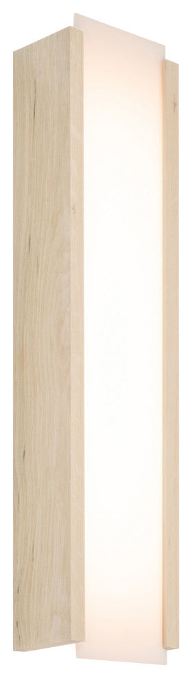 Capio LED Sconce Long White Washed Oak 3500 K 120V